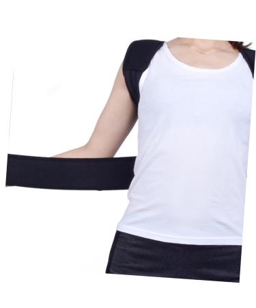 FOMIYES Adjustable Upper Posture Brace for Women Men & Kids - Universal Fit Black Vest for Better Posture Support - Buy Online on GoSupps.com