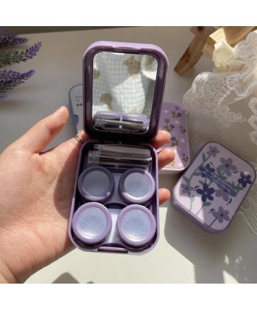 KCHYCV Purple Tulip Portable Contact Lens Container | Compact 5-Petal Flower Design | Travel-Friendly & Stylish - Buy Online on GoSupps.com