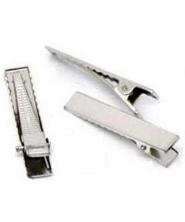 50 X Silver Crocodile Alligator Brooch Clips Blank Hair Slides 4cm 40mm Hair Ornaments Stylish and Popular Professional and Fashion - Buy Online on GoSupps.com