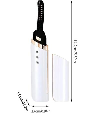 USB Rechargeable Eyelash Curler - Heating Eye Lash Curler Long-Lasting USB Eyelash Curler | Beauty Enhance Heating Lash Curler Fast Heating Lash Curler for Wome Girls Home Traveling Working White - Buy Online on GoSupps.com