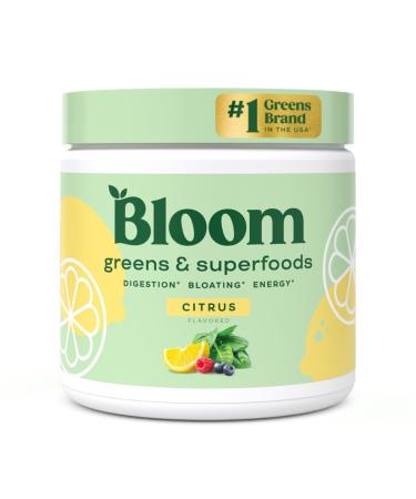 Bloom Nutrition Super Greens Powder Smoothie & Juice Mix - Probiotics for Digestive Health & Bloating Relief for Women Enzymes with Superfoods Spirulina & Chlorella for Gut Health (Citrus)