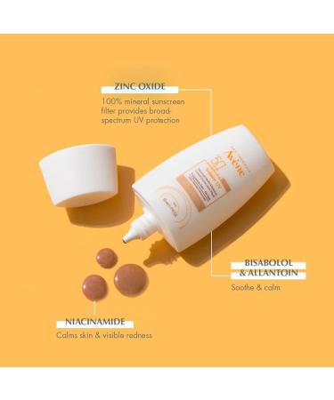 Eau Thermale Avene Mineral Tinted Sunscreen Fluid 1.7 fl.oz. | Sensitive Skin | Reef Friendly | Antioxidant Protection - Buy Online on GoSupps.com