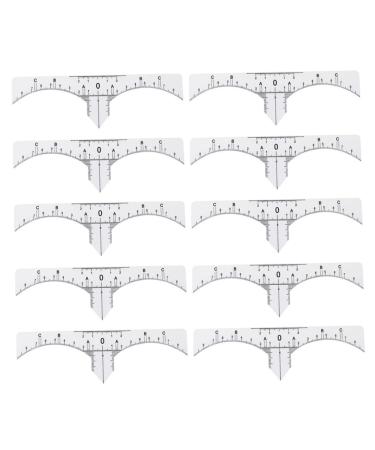 Healeved 20 Pcs Makeup Ruler Brow Ruler Sticker Eyebrow Guide Eyebrow Tools Eyebrow Stencil Disposable White