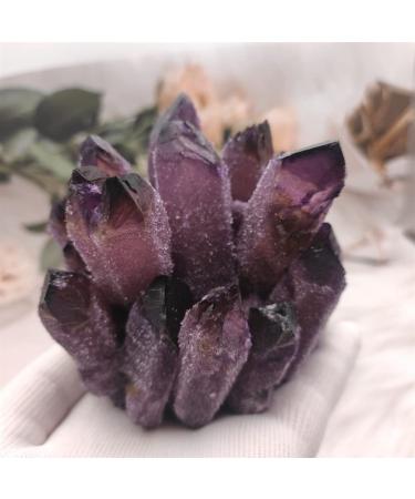 Home Decor 400-800g Natural Violet Quartz Crystal Cluster Crystals raw Gemstone for Home&Office Decoration fengshui Gifts Natural Crystal (Size : 500-600g)
