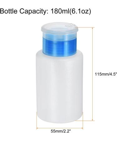 sourcing map Solvent Alcohol Dispensers 180ml(6.1oz) Straight Push Down Liquid Dispenser Pump with Sealing Stainless Steel Lid for Acetone Cleanser Polish Remover Blue Straight Blue - Buy Online on GoSupps.com