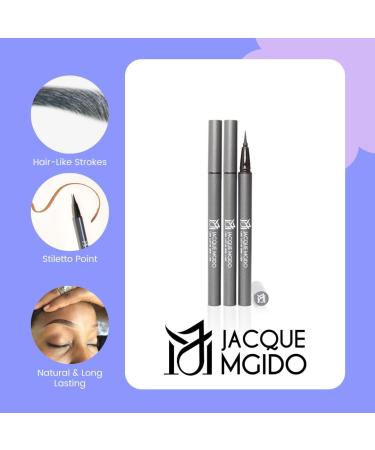 Jacque Mgido Cosmetics Eyebrow Color Tint & Definer - Long Lasting Waterproof Liquid Eyeliner & Brow Pen (Light Brown) - Shop Internationally - Buy Online on GoSupps.com
