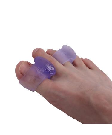 4 Pairs Silicone Toe Separators for Hallux Valgus Relief - Purple - Buy Online on GoSupps.com