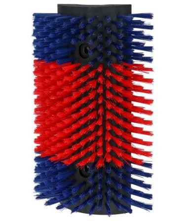 Kerbl Half-round scratching brush XL brush for coat care blue-red No. 293105