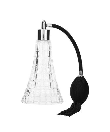 Refillable Perfume Bottle 2.53OZ/75ml Empty Vintage Perfume Atomizer Spray Bottle Classic Sprayer with Black Air Bulb/Long Tassel Professional Great for Home Travel
