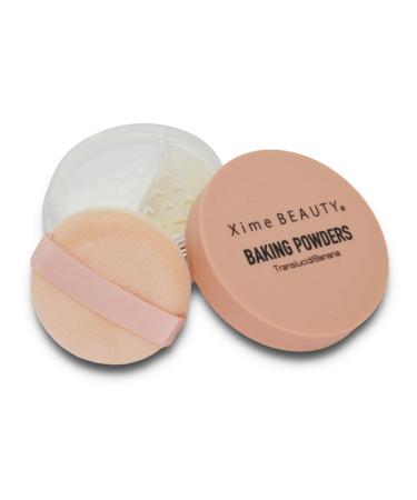 1 x Face Body baking HD Powder Loose Lighweight Trams icod/Banana & Zipper Bag Beige