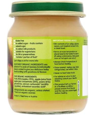HiPP Organic Stage 1 From 4 Months Apple and Pear Pudding 6 x 125 g (Pack of 2 Total 12 Pots) - Buy Online on GoSupps.com