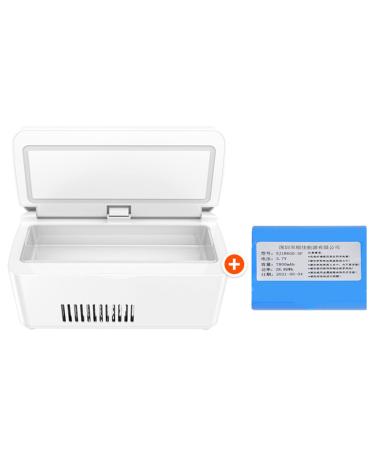 Niczu Portable Insulin Freezer Mini Rechargeable Medicine Storage Small Refrigerator with High-Definition Led Display Suitable for Travel Camping Work Etc White