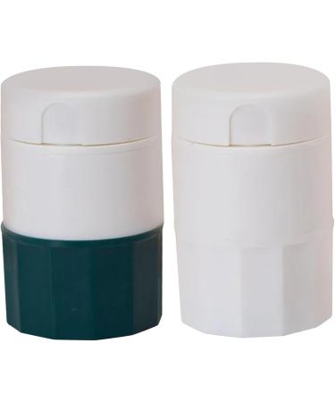 2Pcs Pill Cutter & Splitter | 3 in 1 Tablet Crusher & Organizer | Travel Sized Compact Storage for Pills Vitamins & Tablets - Buy Online on GoSupps.com