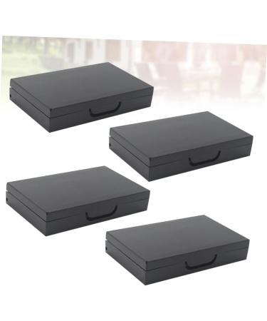 FOMIYES 4pcs Box Makeup Eyeshadow Highlighters Cosmetic Empty Eyeshadow Palette Matchbox Mini Blush Powder 4.5X7.2CM Black 2 - Buy Online on GoSupps.com