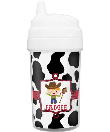 RNK Shops Cowprint w/Cowboy Toddler Sippy Cup (Personalized)