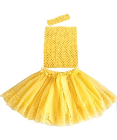 Time to Sparkle Crochet Tube Top Tutu Dress Baby Girls Skirt Pettiskirt - Lemon 18x22cm (4pcs) - Buy Online on GoSupps.com