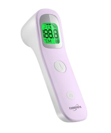 Europapa fever thermometer for baby children adults infrared thermometer with fever alarm C/ f switch 30-fold measuring value memory (violet) VP-T1-violet