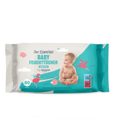 Buy Amazon Baby Wet Wipes Sensitive with Aloe Vera - 480 Pieces (12 Packs of 80) | Worldwide Shipping Available - Buy Online on GoSupps.com