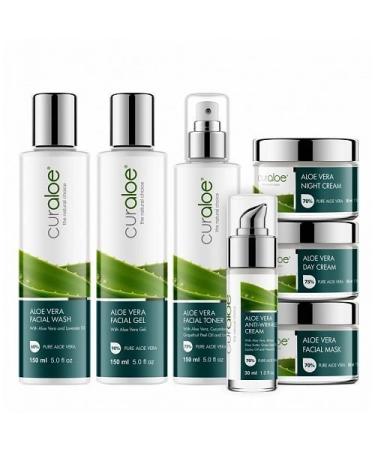 Curaloe Aloe Vera Day Cream | 75% Pure Organic Lotion with Shea Butter, Lavender Oil & Vitamin E | Moisturizes, Hydrates, and Nourishes Face and Neck Naturally - Buy Online on GoSupps.com