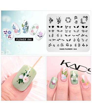 KADS Flower Nail Art Stamp Template Stamping Plate (FL044) - DIY Manicure Tool - Buy Online on GoSupps.com