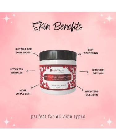 Coconut Rose Fragrance Lotion - Ultra Moisturizer for Dry Skin Face Body & Hands - 4 oz Softens & Hydrates - Buy Online on GoSupps.com