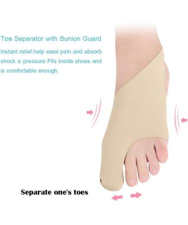 Orthopedic Hallux Valgus Corrector for Big Toe Joint Pain Relief - Ultra-Thin Treatment Sleeve with Toe Separators and Cushion Spacers (Size L) - Buy Online on GoSupps.com