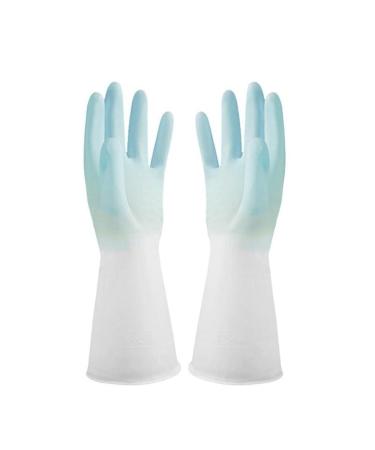 Dishwashing Gloves Silicone Cleaning Gloves Dishwashing Rubber Gloves Scrubbing Tools Washing Bowls Gloves Tools Small Blue