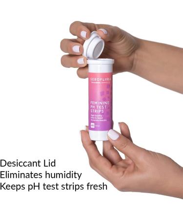 Seroflora Vaginal pH Test Strips for Women - Monitor Vaginal Health & Yeast Infection - 40 Pre-Cut pH Strips - Accurate Balance for Women's Acidity & Alkalinity - Buy Online on GoSupps.com