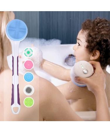 A2k Twenty Electric Massaging Bath Brush with 5 Removable Heads & USB Recharge - Waterproof Blue - Buy Online on GoSupps.com
