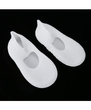 Silicone Socks for Foot Care - Moisturizing & Cracked Protection | Preventative Tool (L-White) - Buy Online on GoSupps.com