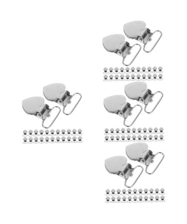 PopetPop 120 StK peach-heart-hearted ceiling clip pacifier clip pacifier holder holder Heart bracket carrier bracket clips caught clips caught leaf newborn stainless steel 1 piece (1 Pack) as shown x 4 pieces