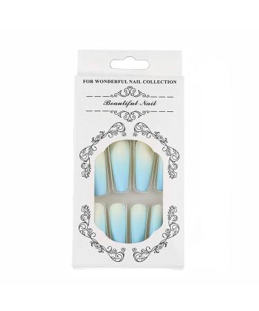 Brishow Coffin Artificial Nails - Long Gradient Ballerina Acrylic Press-On Nails (24pcs) for Women & Girls - Perfect for International Shipping - Buy Online on GoSupps.com