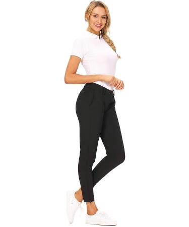 Hiverlay Women's Pro Golf Pants - Quick Dry Slim Lightweight Work Pants for Golf, Hiking, or Casual Wear - Black - X-Small - Buy Online on GoSupps.com