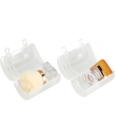 Makeup Foundation Brush Synthetic 2pcs Strong Grasping Power Transparent Base Loose Powder Foundation Brush for Home - Buy Online on GoSupps.com