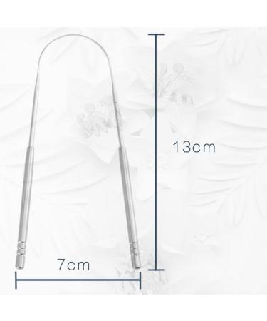 Stainless Steel Tongue Scraper Cleaner | Ayurvedic Tongue Cleaner for Optimal Hygiene | Durable Silver Design - Buy Online on GoSupps.com