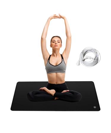 Loydbdt ground mat 60 x 90 cm ground mat with 4.5 m long ground cable universal earth pad grounding mat improves health ground mat for bed promotes blood circulation 23.6x35.4inch