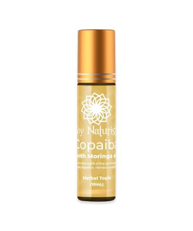 Essential Copaiba Oil with Cold Pressed Moringa Oil Roll-on Serum - Consumable Natural Powerful Herbal Supplement That Helps Skin Health and Neurological Response 10ml