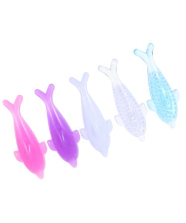 5pcs Toenails Dolphin Tools Brush Whale Women Color Nails Cleaner Handle Art Blush Brush: Kids Plastic Powder Cleaning Supplies Cleansing Scrubber Remover Nail