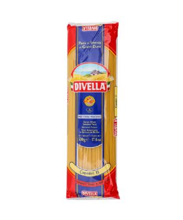 Italian Gourmet E.R. Divella Capellini N. 11 Pack of 10 durum wheat semolina pasta 500 g + Italian Gourmet Polpa di Pomodoro 400 g
