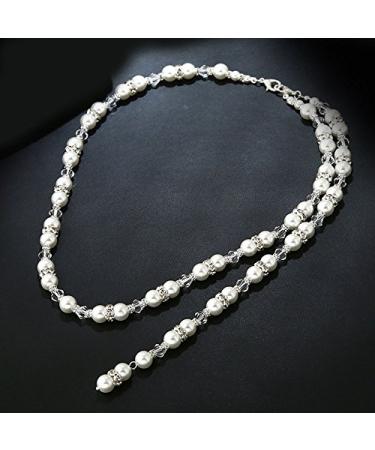 FXmimior Bridal Jewelry Backdrop Necklace - Exquisite Rhinestone Back Chain Jewelry for Women | Perfect Wedding Accessory - Buy Online on GoSupps.com
