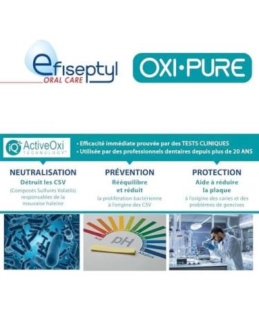 Efiseptyl - Oxi-Pure Teeth Strengthening Mouthwash Halitosis Protection - Fresh Breath 12h - Proven Effectiveness - Mint Flavor - Alcohol Free - 500 ml (Packaging may vary) - Buy Online on GoSupps.com
