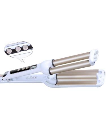 3 Barrel Hair Curler Curling Iron Wand for Long Hair Deep Waver Professional Hair Crimper Triple Barrel Curling Wand Ceramic Beachy Wave Curler Hair Styler Tools White - Buy Online on GoSupps.com