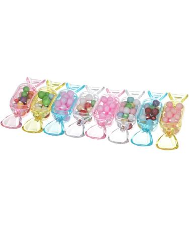 miduoidn 10 Pieces PS Candy Box Portable Leakproof Sealed Odorless Wedding Sweet Sugar Chocolate Case Container Wrapping Transparent Yellow - Buy Online on GoSupps.com