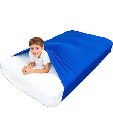 Sensory Compression Bed Sheet For Breathable Compression Sheet Stretchy Breathable Compression Sheet Help With Autism ADHD SDP Sensory Processing Disorder ( Color : Blue Size : Toddler size 69x132cm