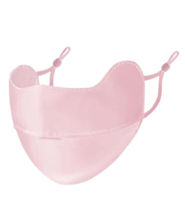UV Face Masque - Breathable UV Protection Ice Silk Face Shield - Reusable 3D Sun Shield Face for Women Face for Fishing Hiking Cycling Eye Protection pink