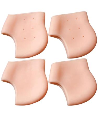 Elastic Silicone Heel Protectors 2 Pairs of Professional Lightweight Breathable Foot Cups with Versatile Grip for Feet