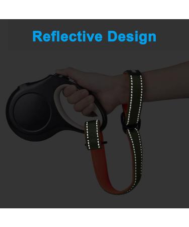 Petbonus Short Dog Leash - Adjustable Safety Bracelet with Reflective Seams & Soft Padded Handle for Roller Leashes - Khaki Green - Extra Safety for Strollers - Buy Online on GoSupps.com