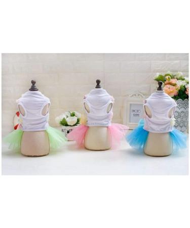 Luxury Dog Dress for Small Dogs | Puppy Skirt Ballet Tutu & Lace Flower Dress in Blue - Perfect Wedding Outfit - Buy Online on GoSupps.com