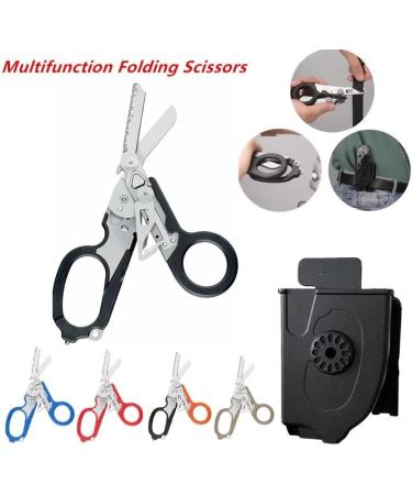 6-In-1 Raptor Emergency Shears Foldable Tool - Blue | Tactical Pliers & Scissors for Camping & Survival - Buy Online on GoSupps.com
