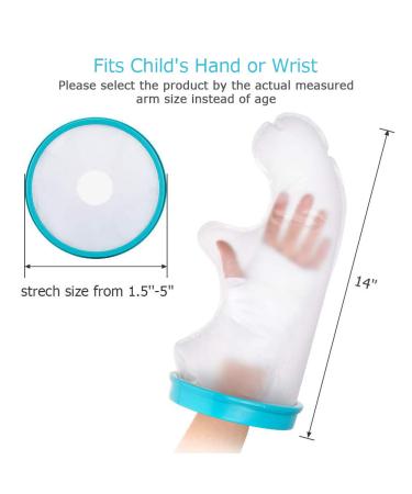 Doact Kids Waterproof Hand Plaster Cover - Reusable Shower Protection for Children's Wounds Finger & Hand Bandages - 35cm Shell Pocket - Buy Online on GoSupps.com